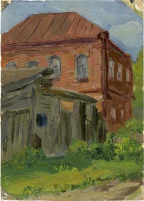 Неизвестный художник. Старый дом